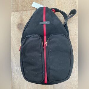 NWT Hammitt Courtside Sling Bag Black Red brushed gold pickle ball